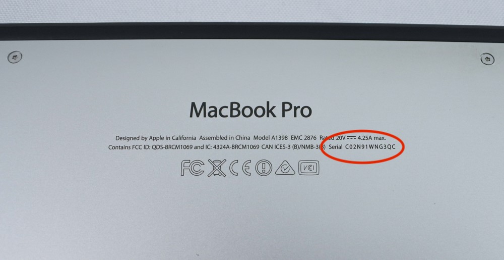 Macbook Serial Number Location